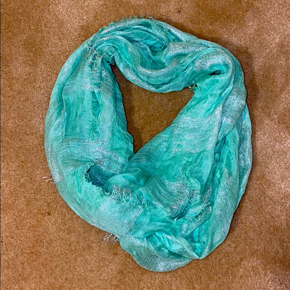 Anthropologie turquoise infinity scarf